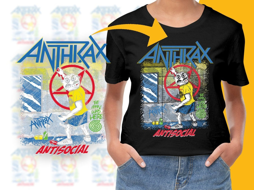 Anthrax Antisocial The Man Was Here Graphic PNG File - Teepew