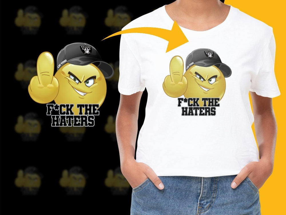 Anti - Haters Funny Las Vegas Raiders Fan Emoji PNG File - Teepew