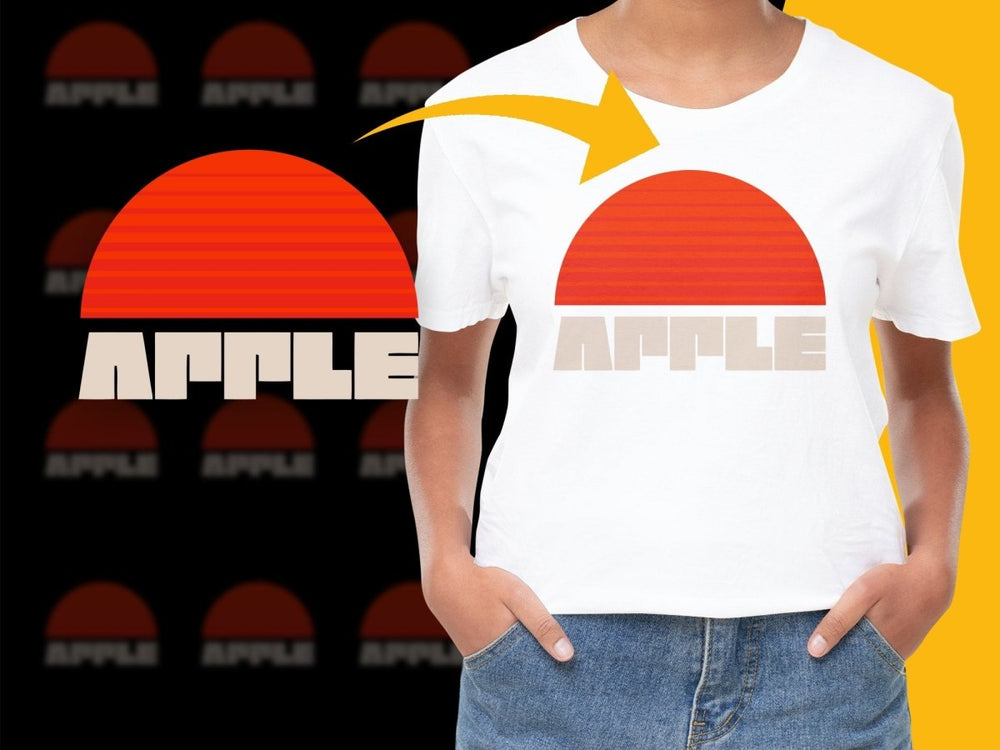 Apple Retro Logo Design PNG File - Teepew