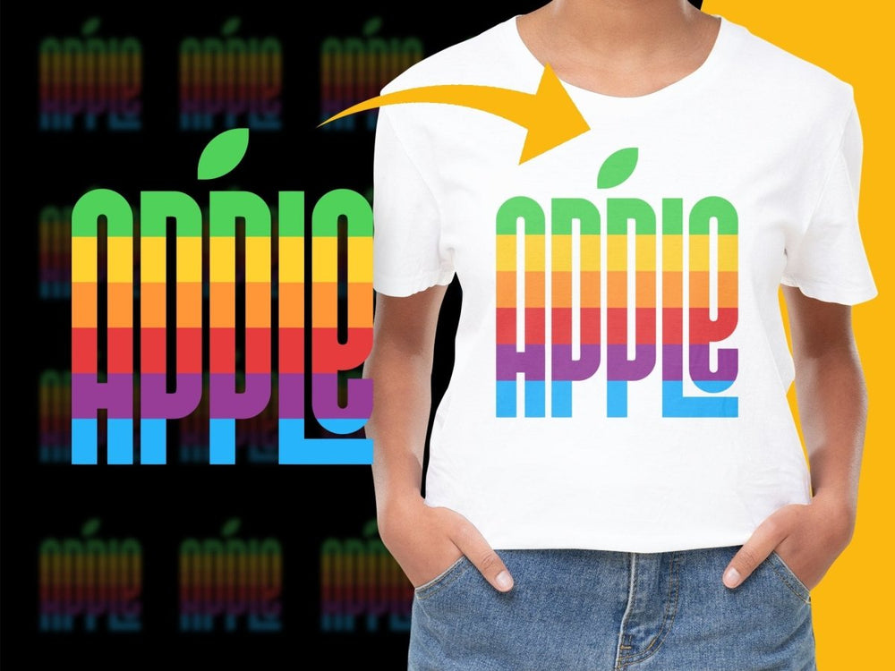 Apple Retro Logo Design PNG File - Teepew