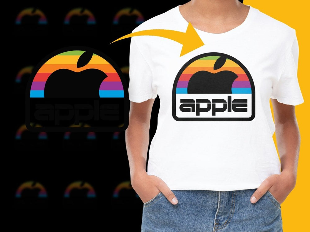 Apple Retro Logo Design PNG File - Teepew