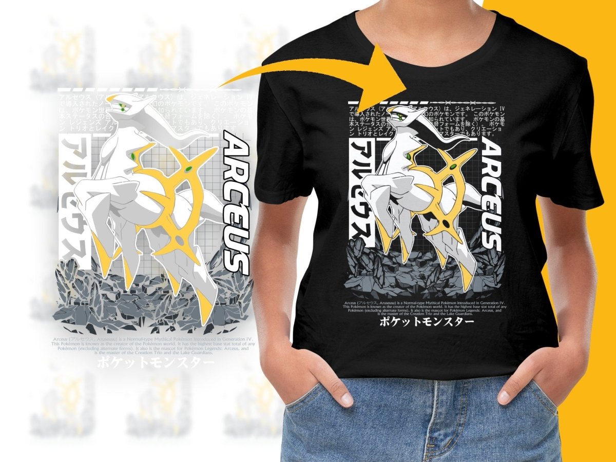Arceus Pokemon Graphic Tee Anime PNG File - Teepew
