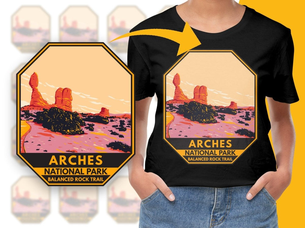 Arches National Park Balanced Rock Trail PNG File - Teepew