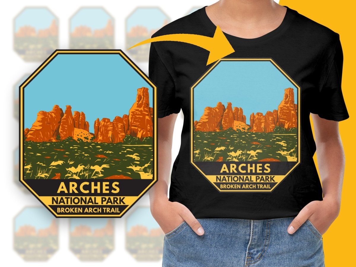 Arches National Park Broken Arch Trail PNG File - Teepew