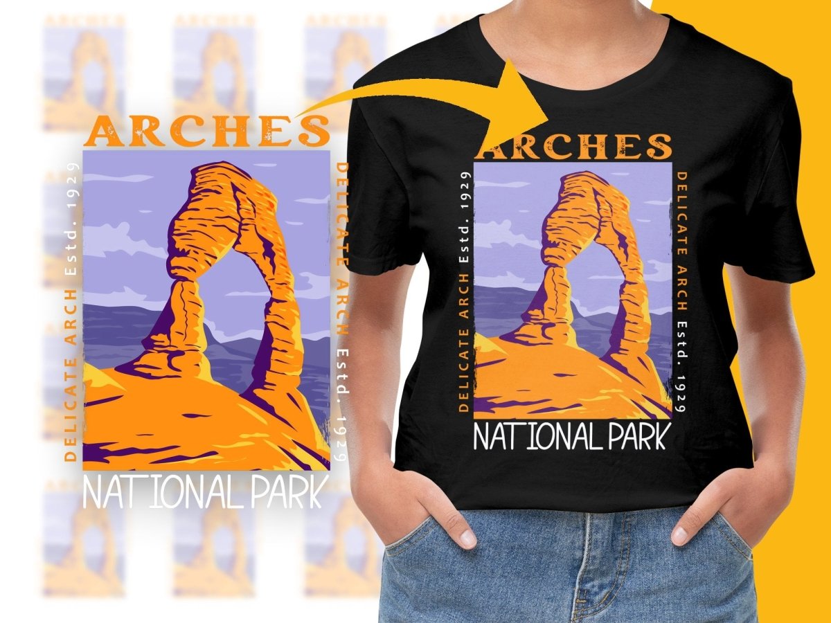 Arches National Park Delicate Arch Estd 1929 PNG File - Teepew