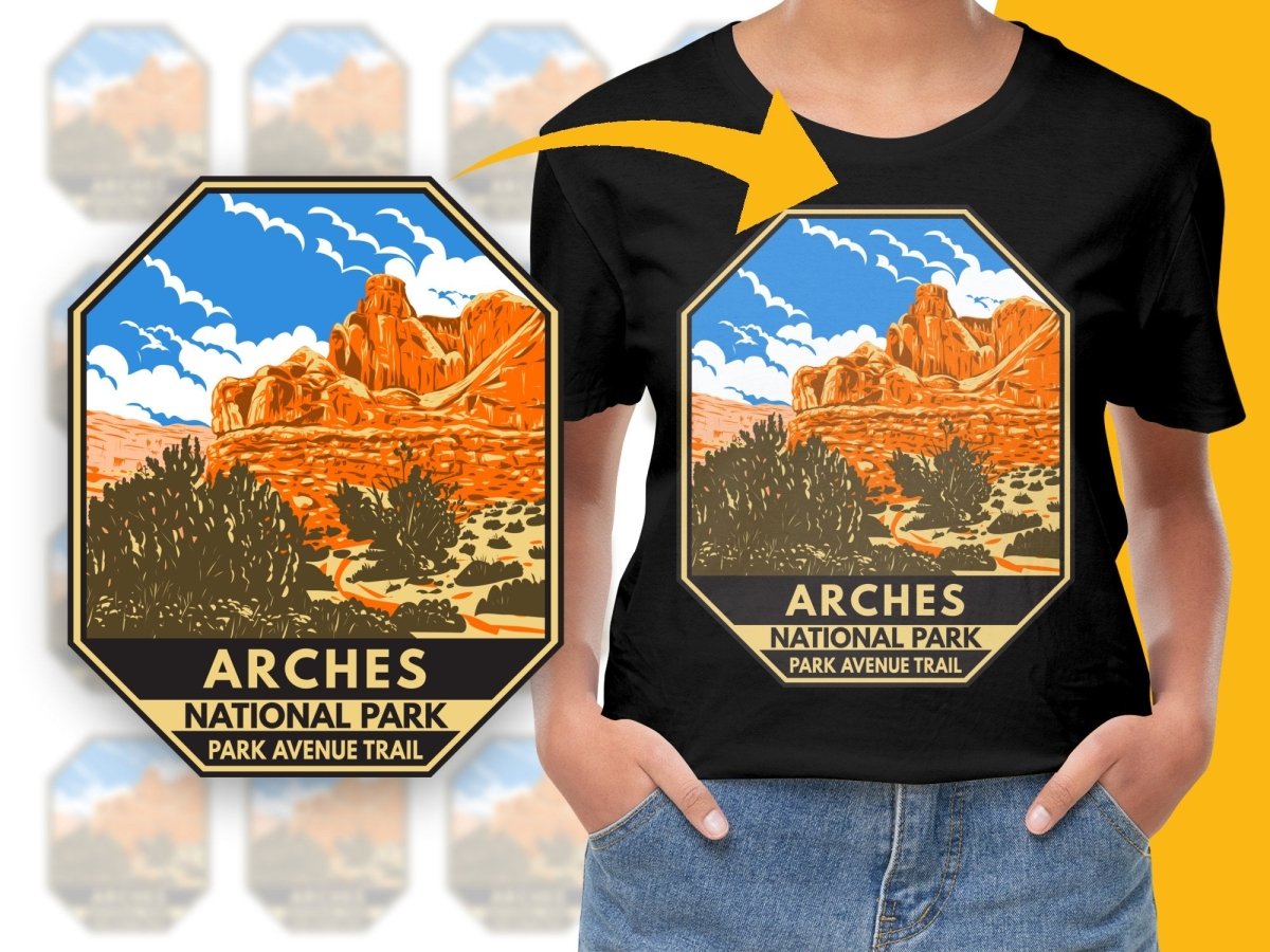 Arches National Park Park Avenue Trail Graphic PNG File - Teepew