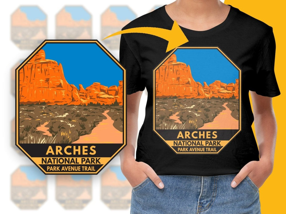 Arches National Park Park Avenue Trail Png Digital Download - Teepew