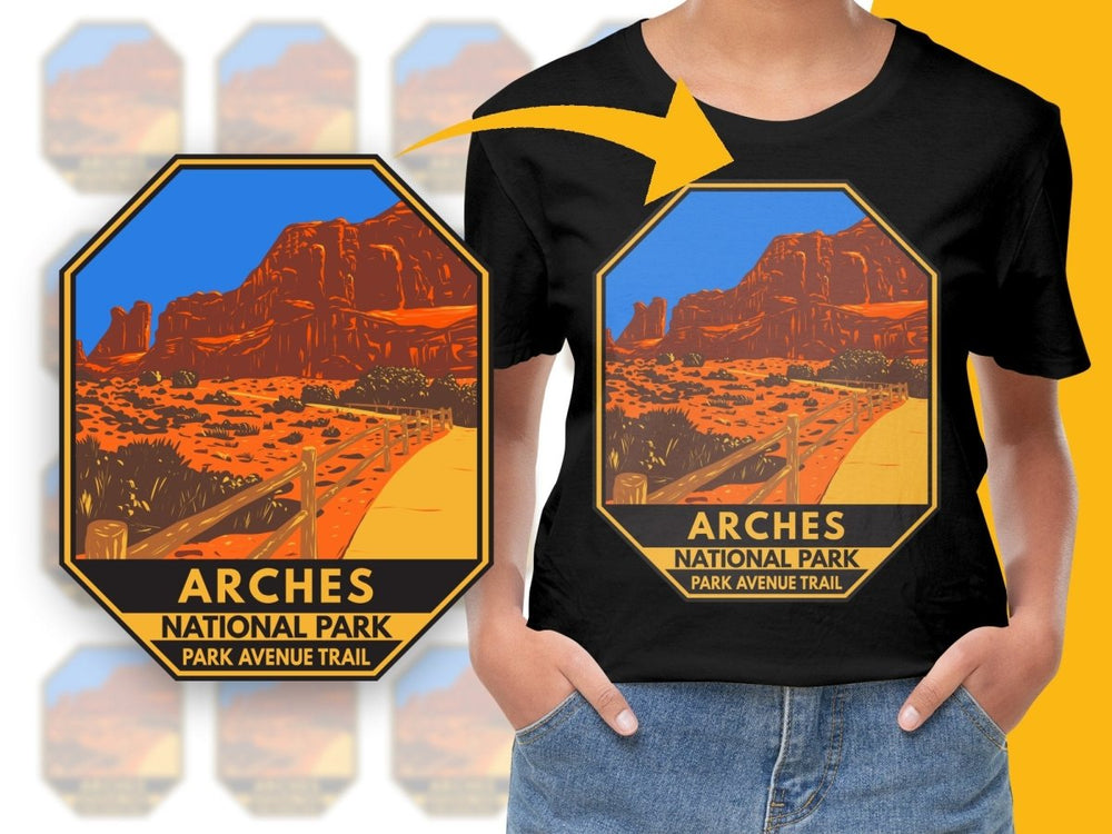 Arches National Park Park Avenue Trail Png Digital Download - Teepew