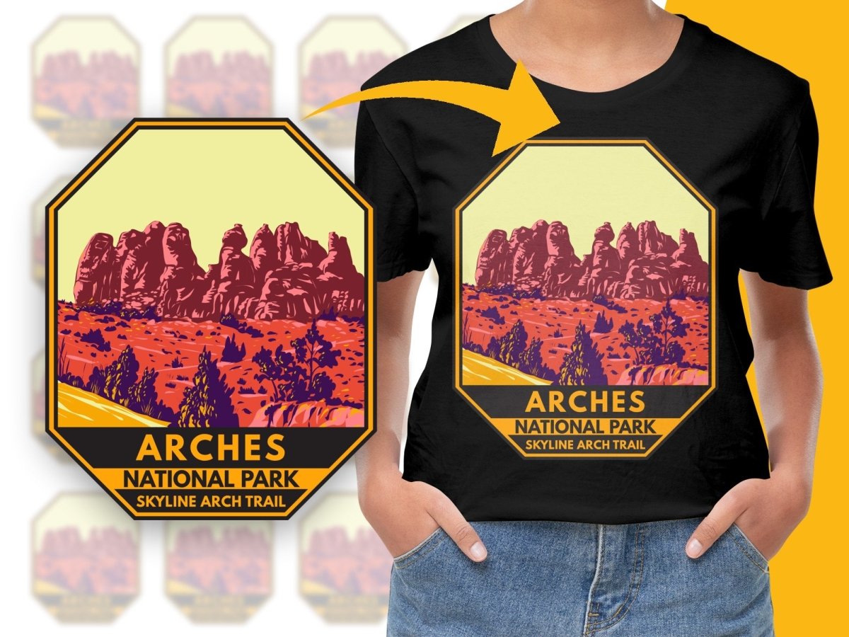 Arches National Park Skyline Arch Trail Png Digital Download - Teepew