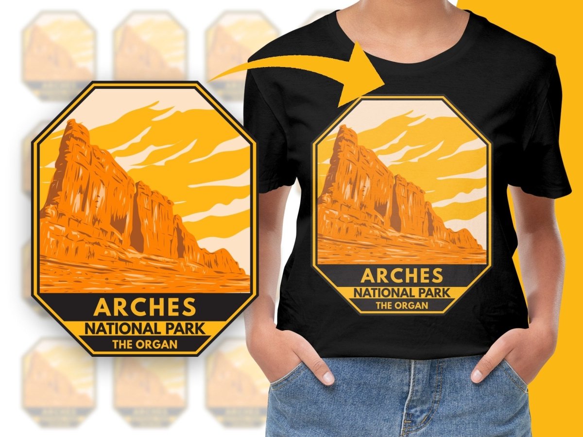 Arches National Park The Organ Graphic Print PNG File - Teepew