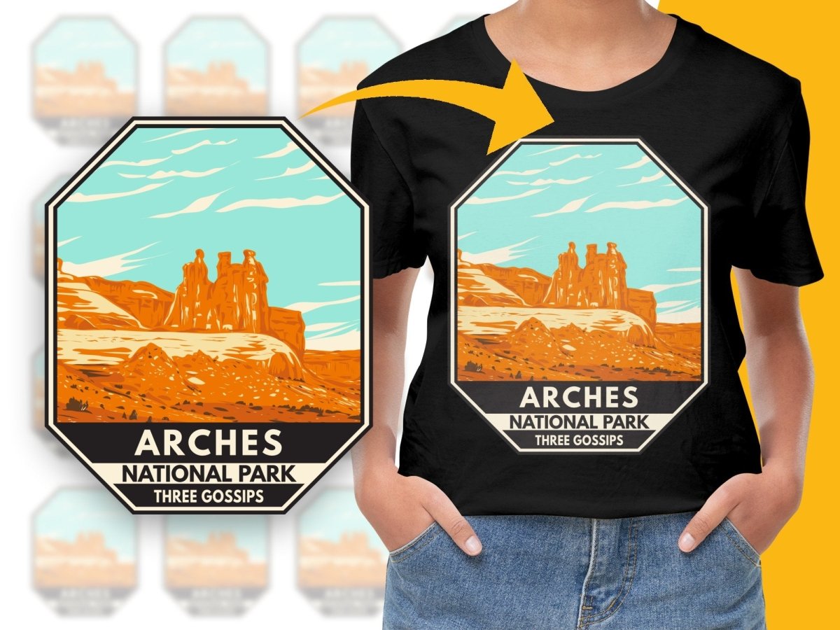 Arches National Park Three Gossips Graphic Png Digital Download - Teepew