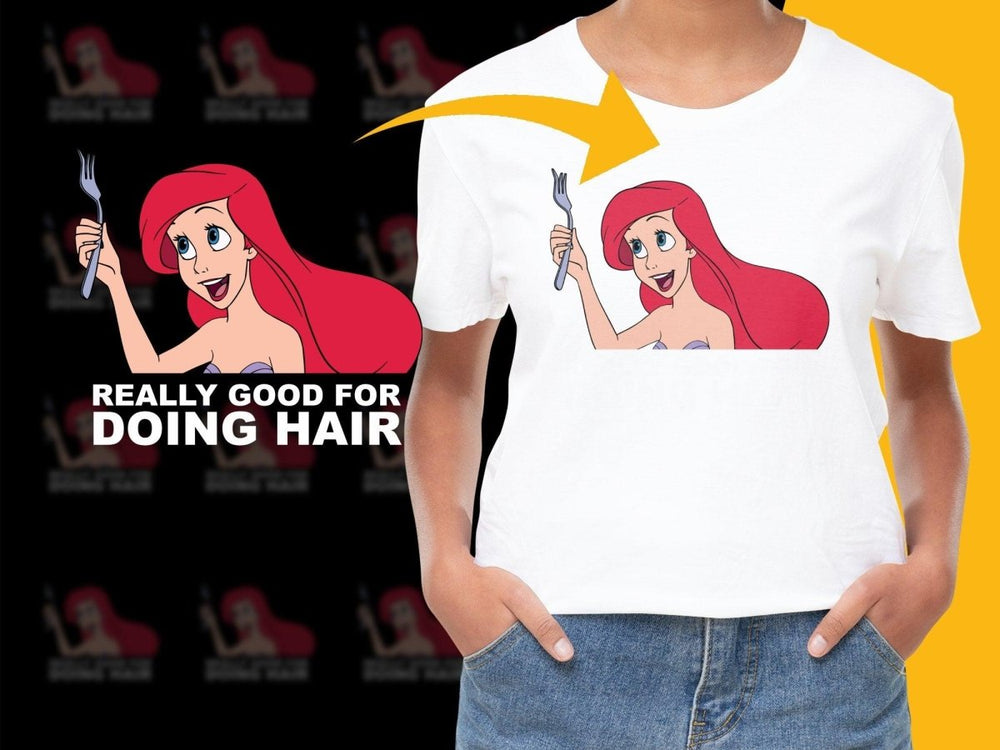 Ariel With Fork Holding Cute Animated PNG File - Teepew