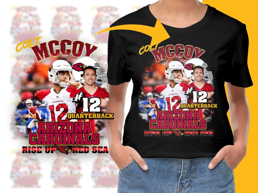 Arizona Cardinals Colt McCoy Rise Up Red Sea PNG File - Teepew
