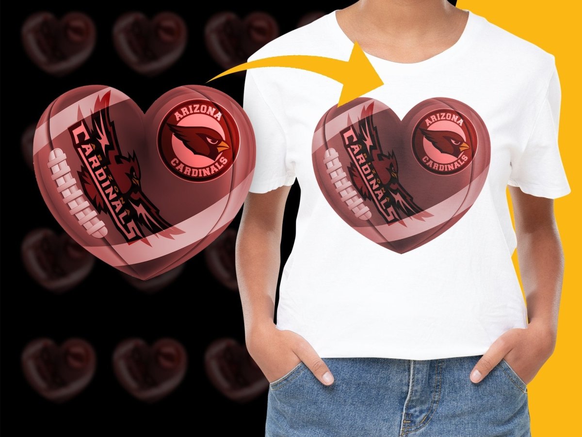 Arizona Cardinals Heart Design Graphic PNG File - Teepew