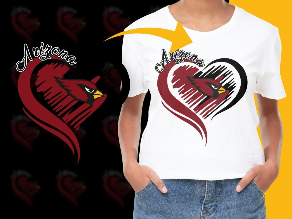 Arizona Cardinals Heart Design PNG File - Teepew