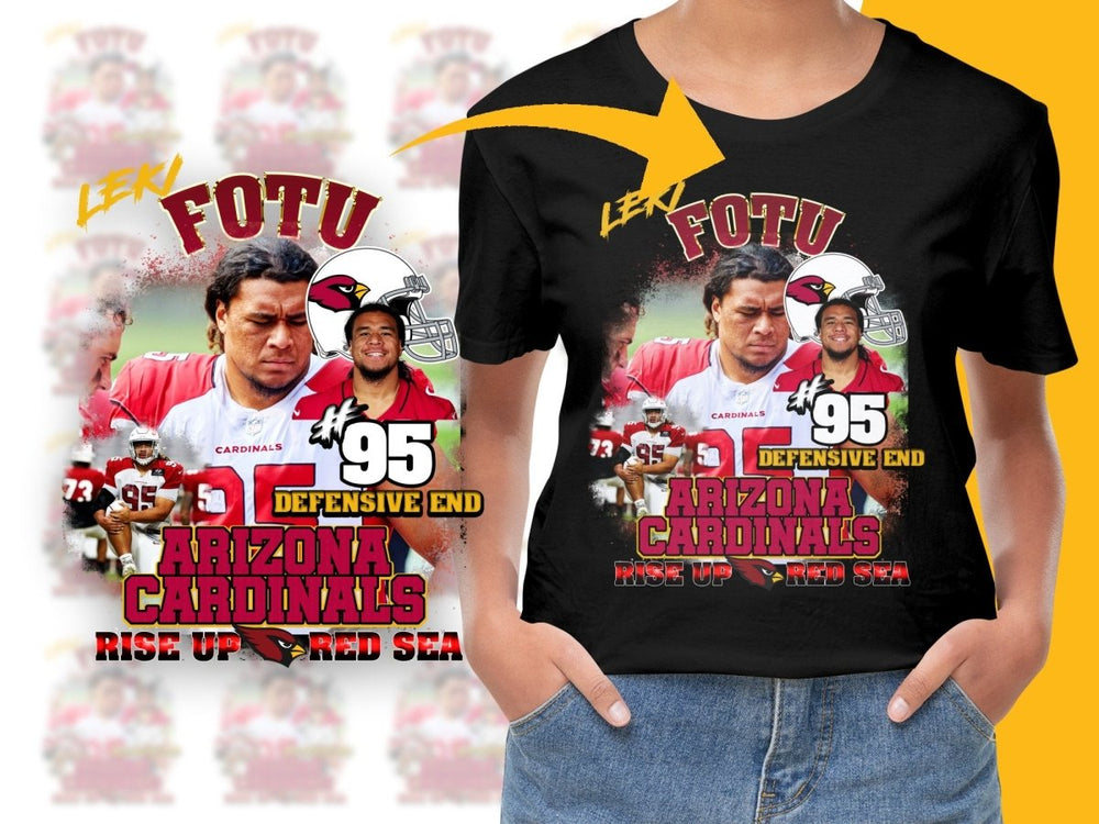 Arizona Cardinals LeKi Fotu Defensive End #95 PNG File - Teepew