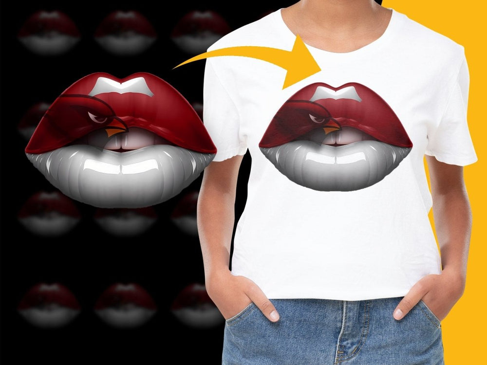 Arizona Cardinals Lips Graphic Design PNG File - Teepew