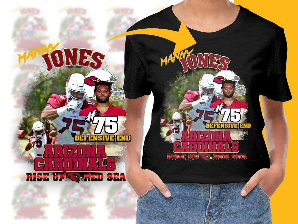 Arizona Cardinals Manny Jones #75 Defensive End PNG File - Teepew