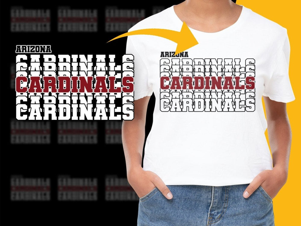 Arizona Cardinals Repeat Design Graphic PNG File - Teepew