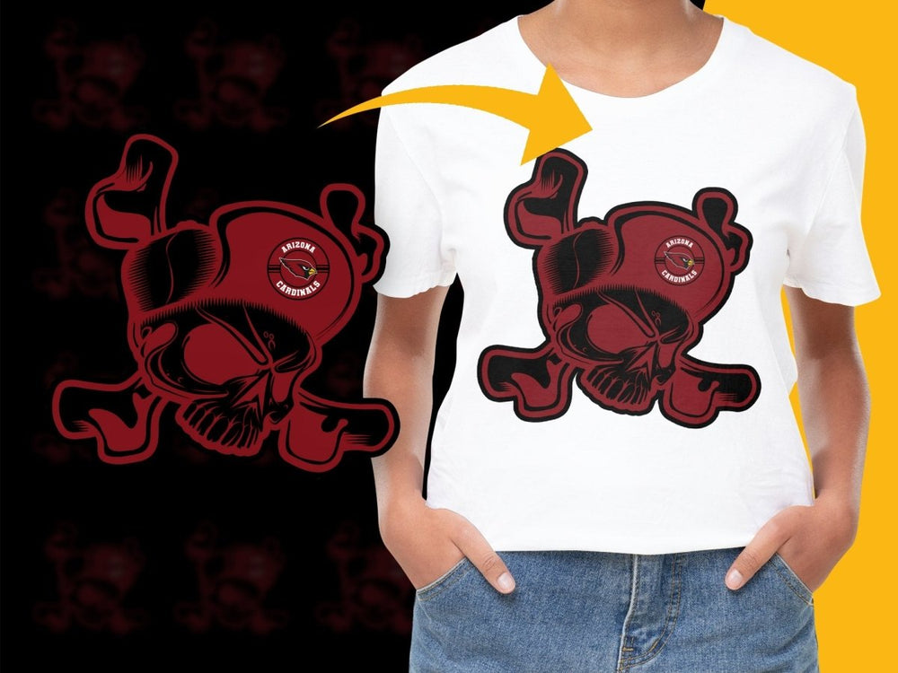 Arizona Cardinals Skull and Crossbones Logo PNG File - Teepew