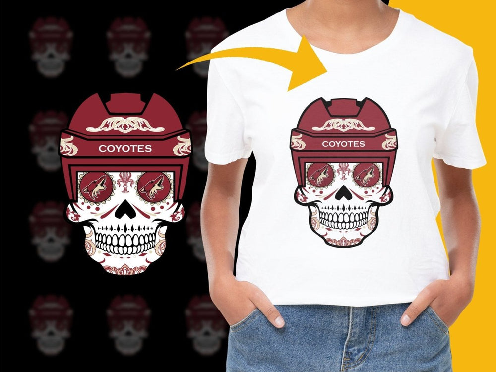 Arizona Coyotes Sugar Skull Hockey Graphic PNG File - Teepew