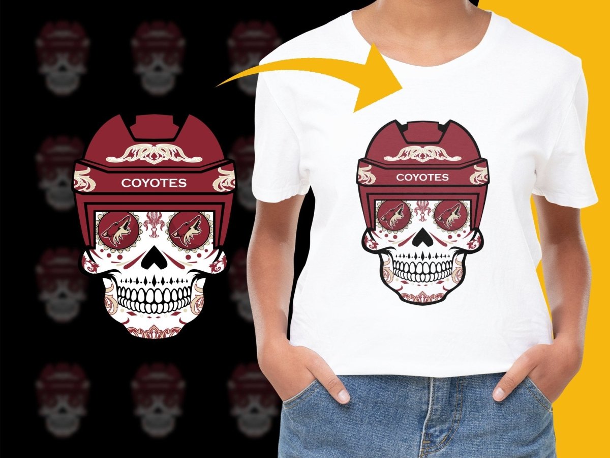 Arizona Coyotes Sugar Skull Hockey Graphic PNG File - Teepew