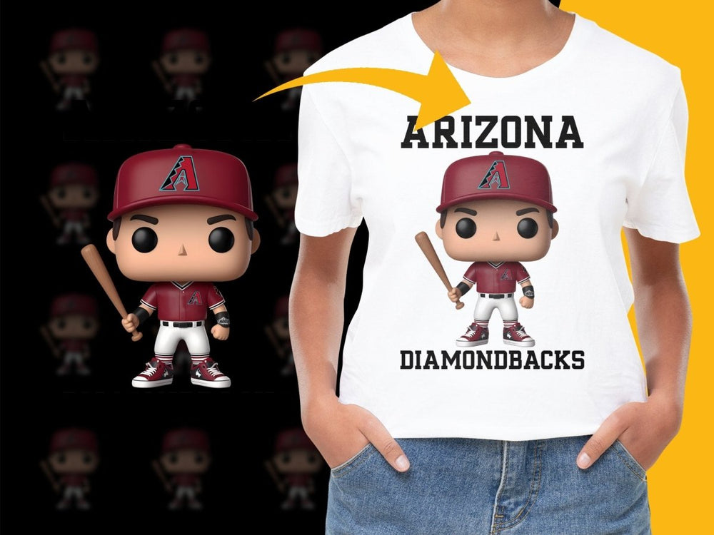 Arizona Diamondbacks Action Figure Graphic PNG File - Teepew