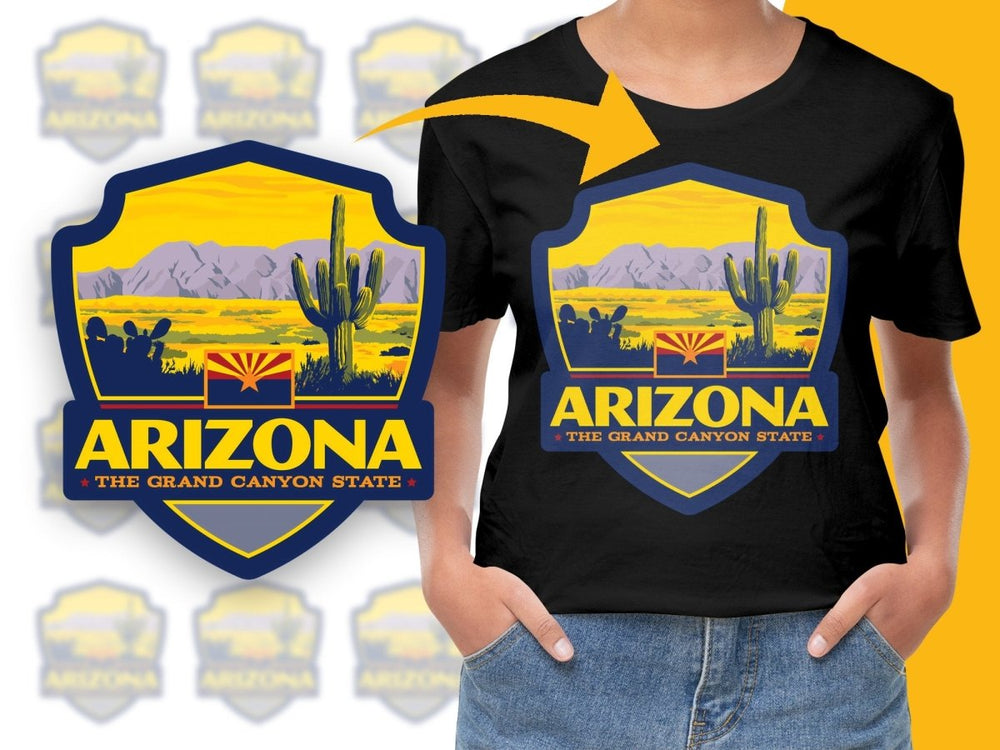 Arizona The Grand Canyon State Graphic PNG File - Teepew