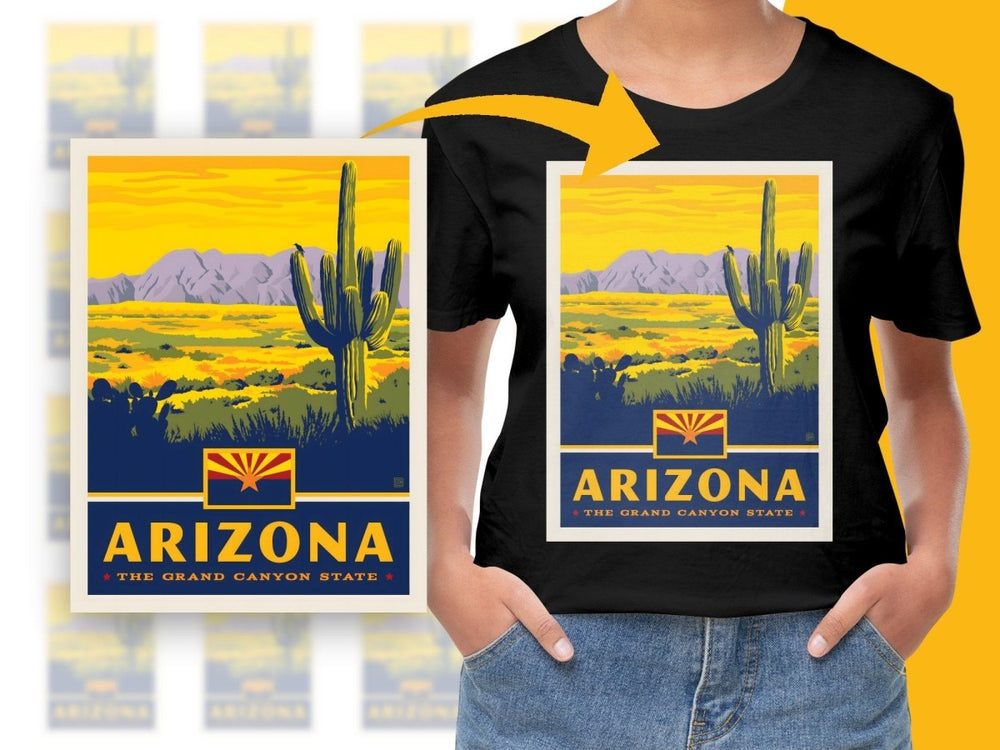Arizona The Grand Canyon State Scenic Cactus PNG File - Teepew