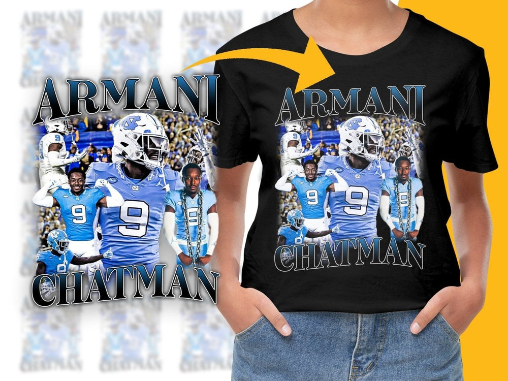 Armani Chatman North Carolina Football Star Bootleg Graphic PNG File - Teepew