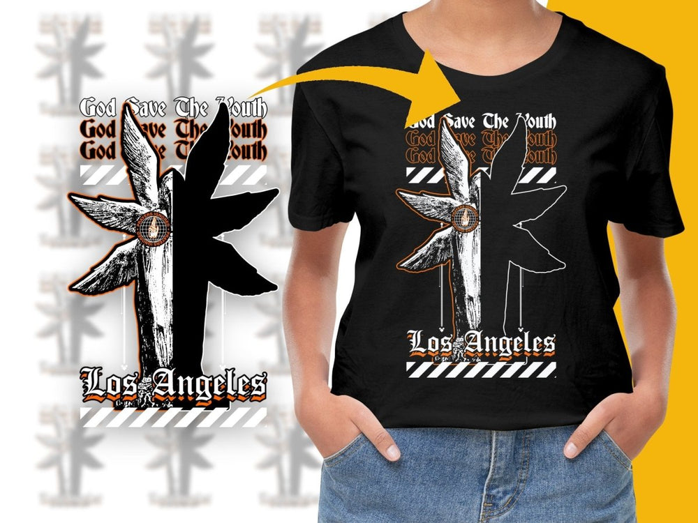 Artistic Los Angeles God Save the Youth PNG File - Teepew