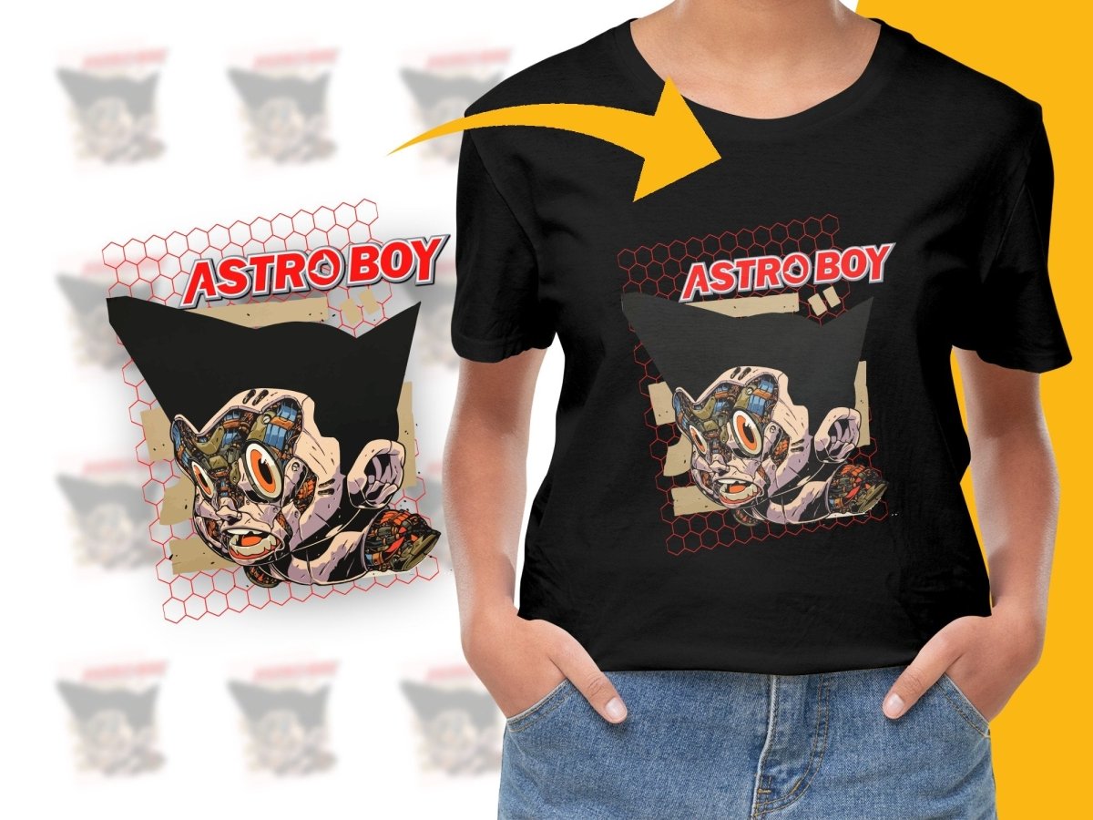 Astro Boy Graphic Design Short Sleeve PNG File - Teepew