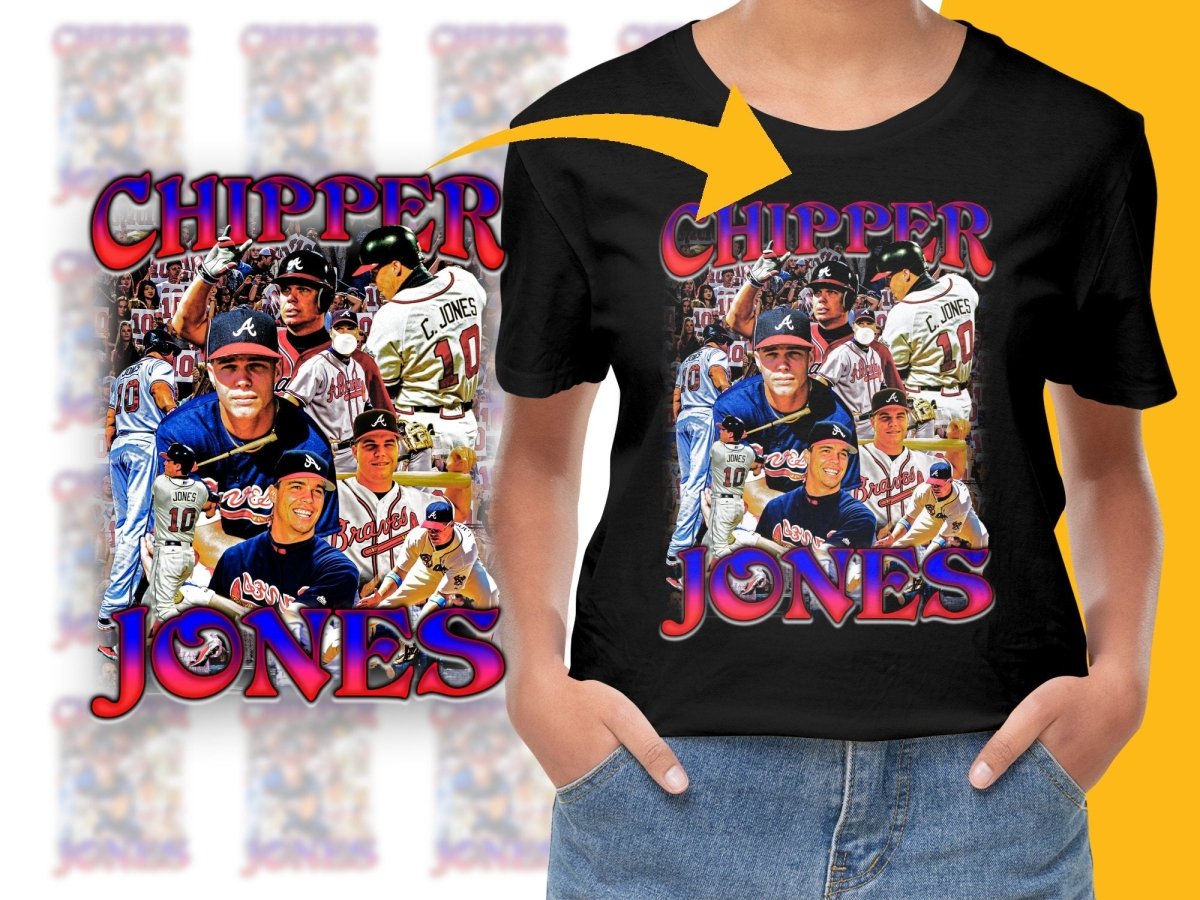 Atlanta Braves Chipper Jones Baseball Graphic PNG File - Teepew