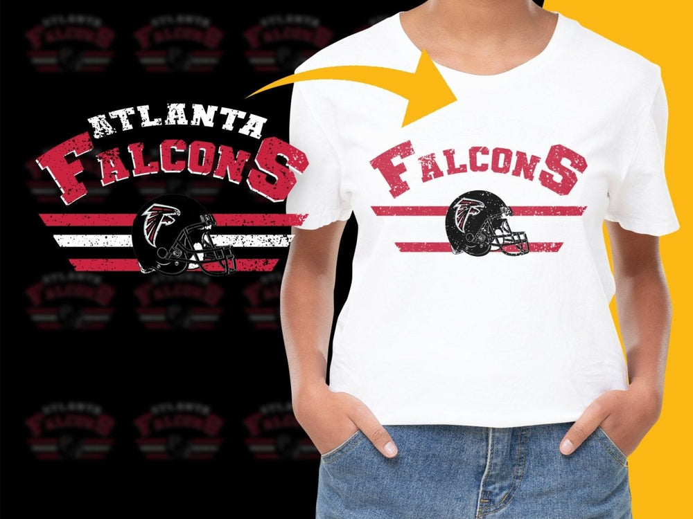 Atlanta Falcons Distressed Logo Helmet PNG File - Teepew