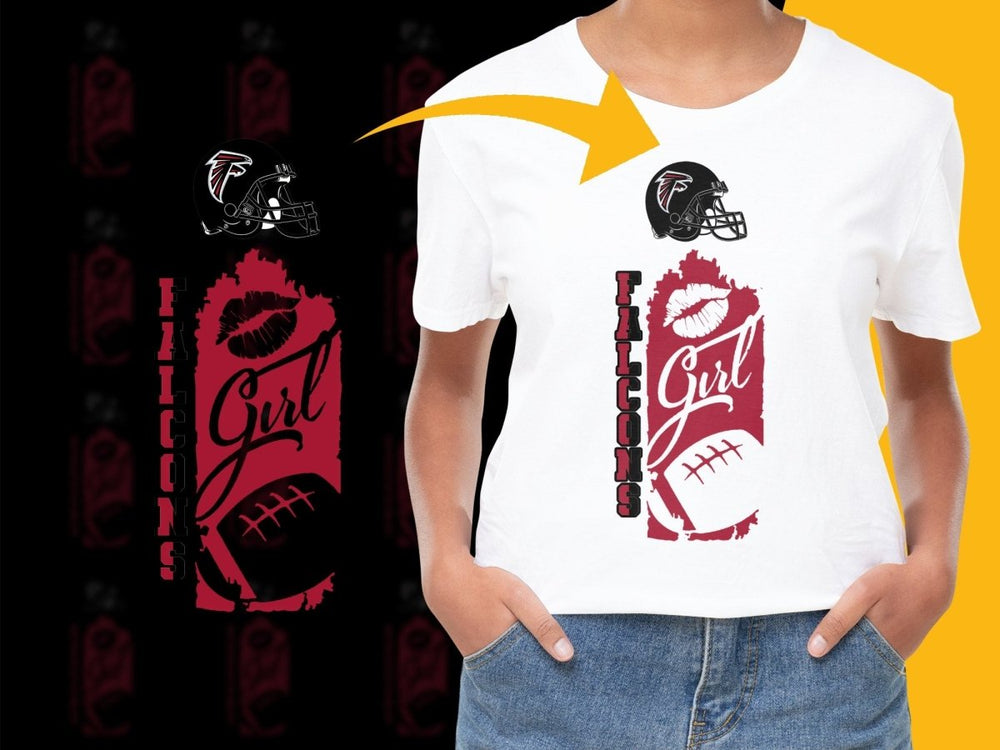 Atlanta Falcons Girl Football Fan PNG File - Teepew