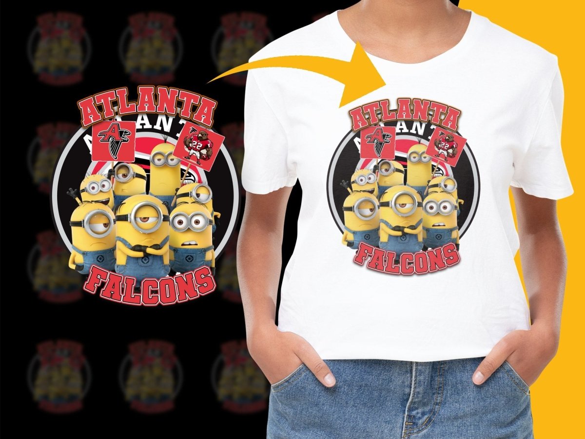 Atlanta Falcons Graphic Minions Themed PNG File - Teepew