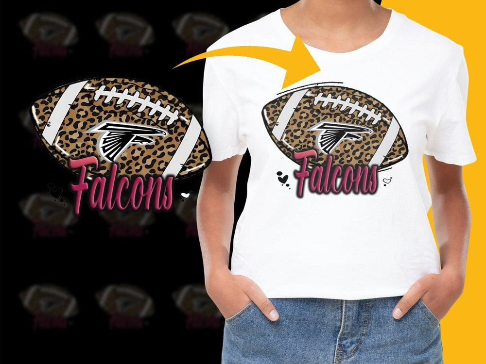 Atlanta Falcons Leopard Print Football Graphic PNG File - Teepew