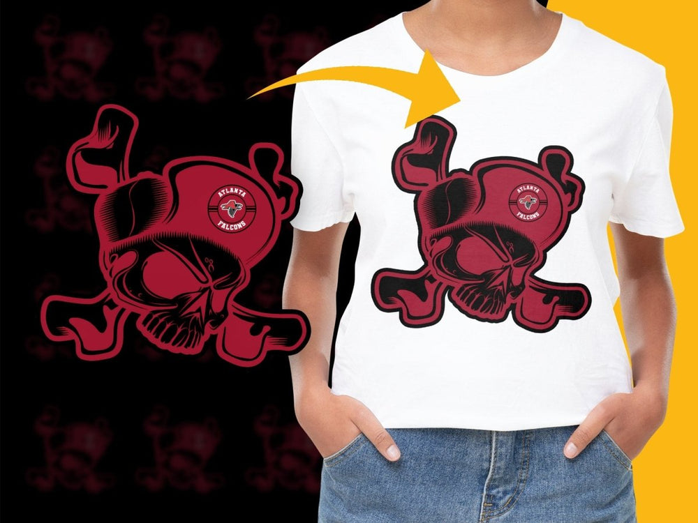 Atlanta Falcons Skull and Crossbones Themed PNG File - Teepew