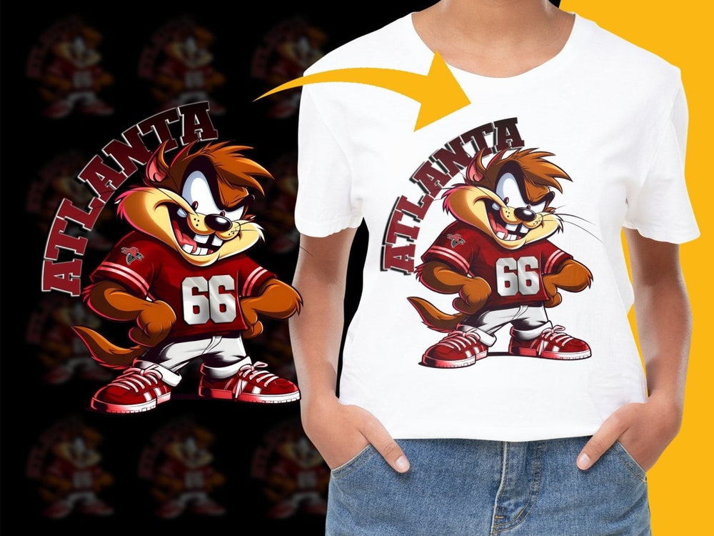 Atlanta Football Team Cartoon Character Graphic PNG File - Teepew