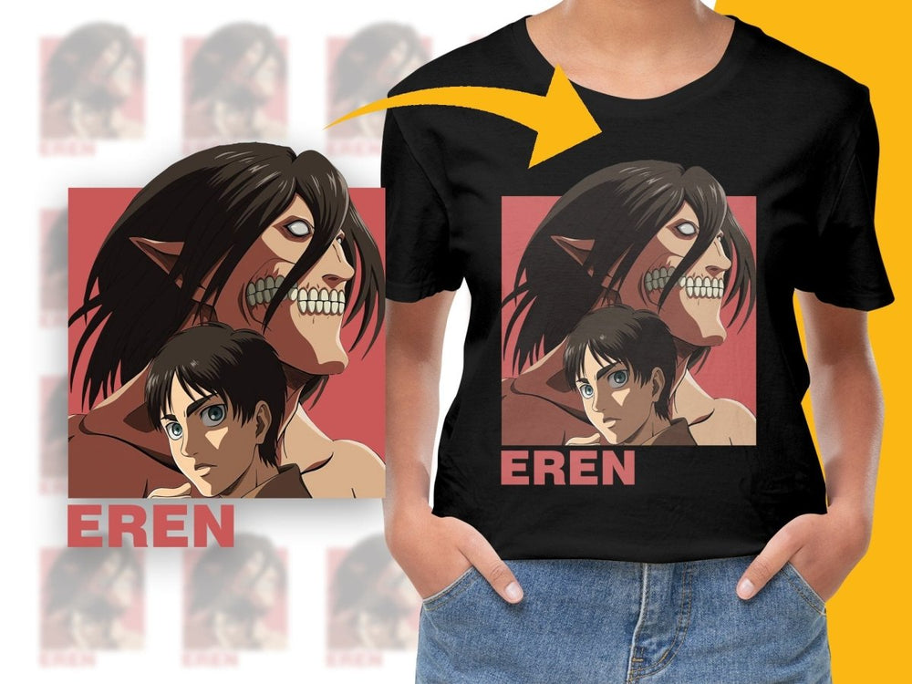 Attack of the Titan Eren Illustration PNG Digital - Teepew