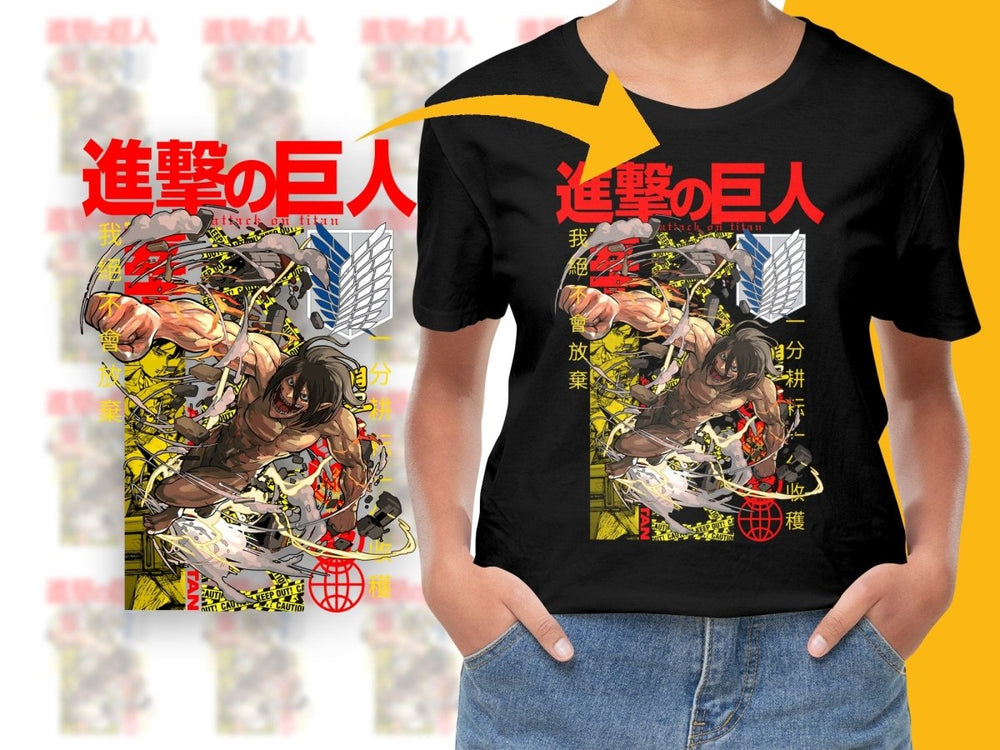 Attack on Titan Eren Jaeger Anime Graphic PNG File - Teepew