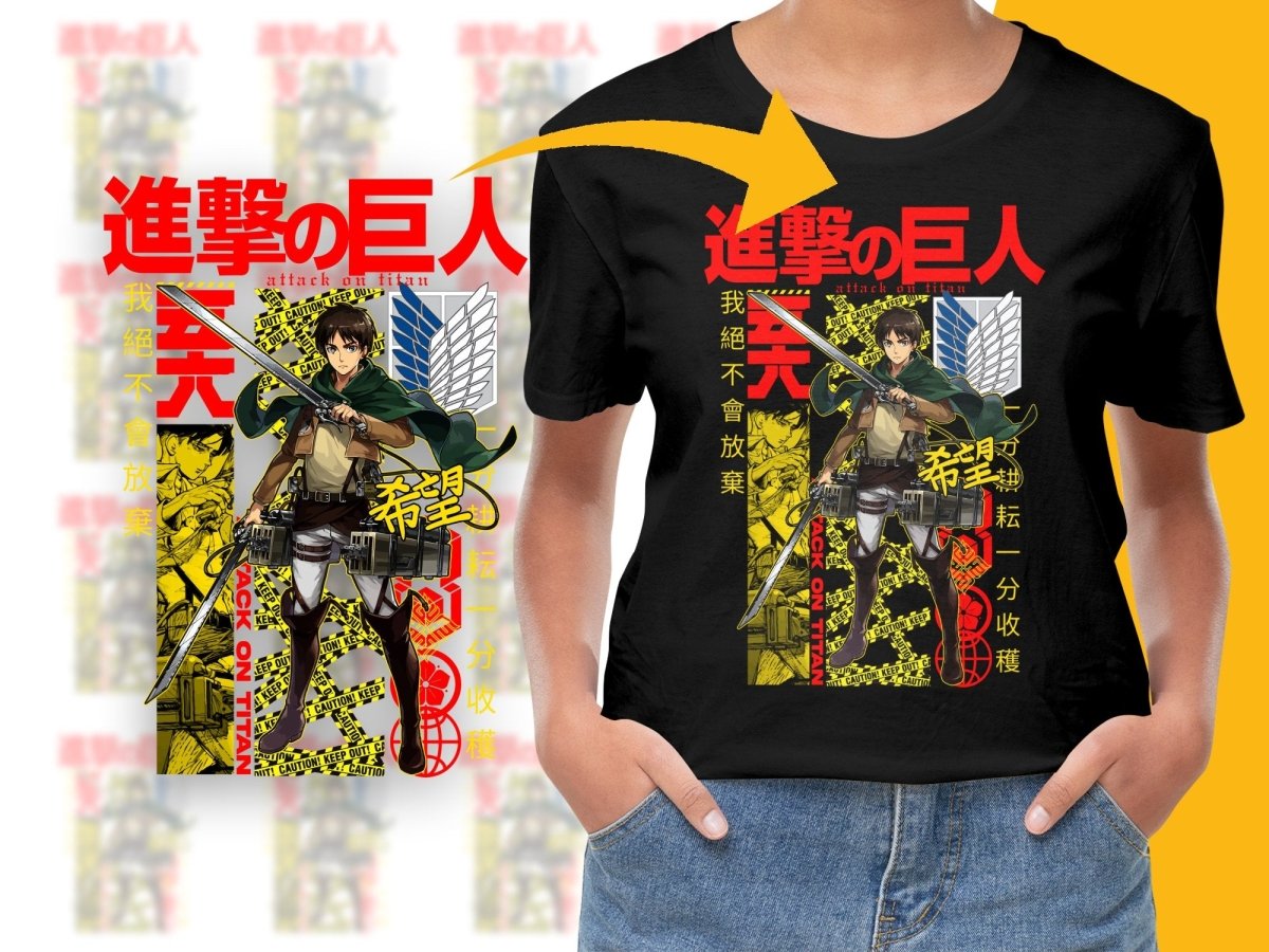 Attack on Titan Eren Yeager Graphic PNG File - Teepew