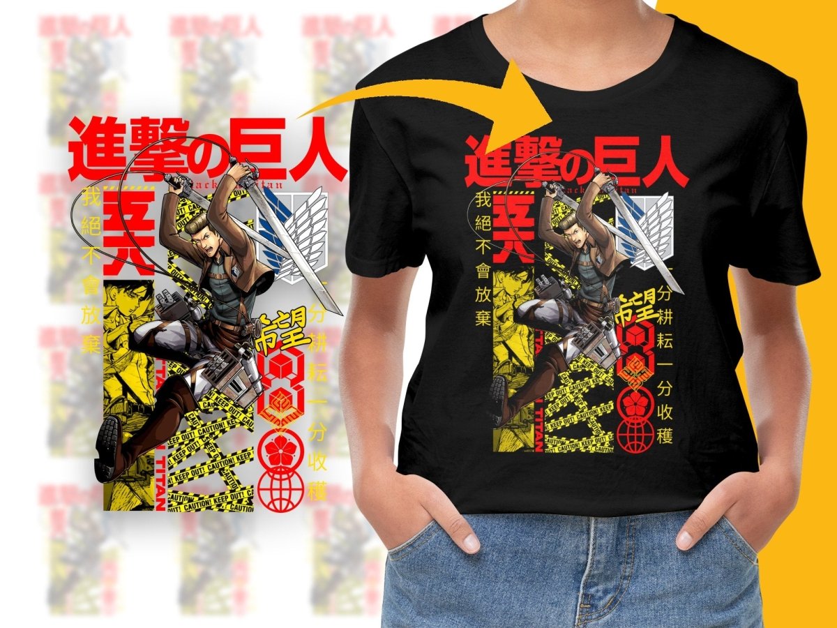 Attack On Titan Erwin Smith Graphic Art PNG File - Teepew
