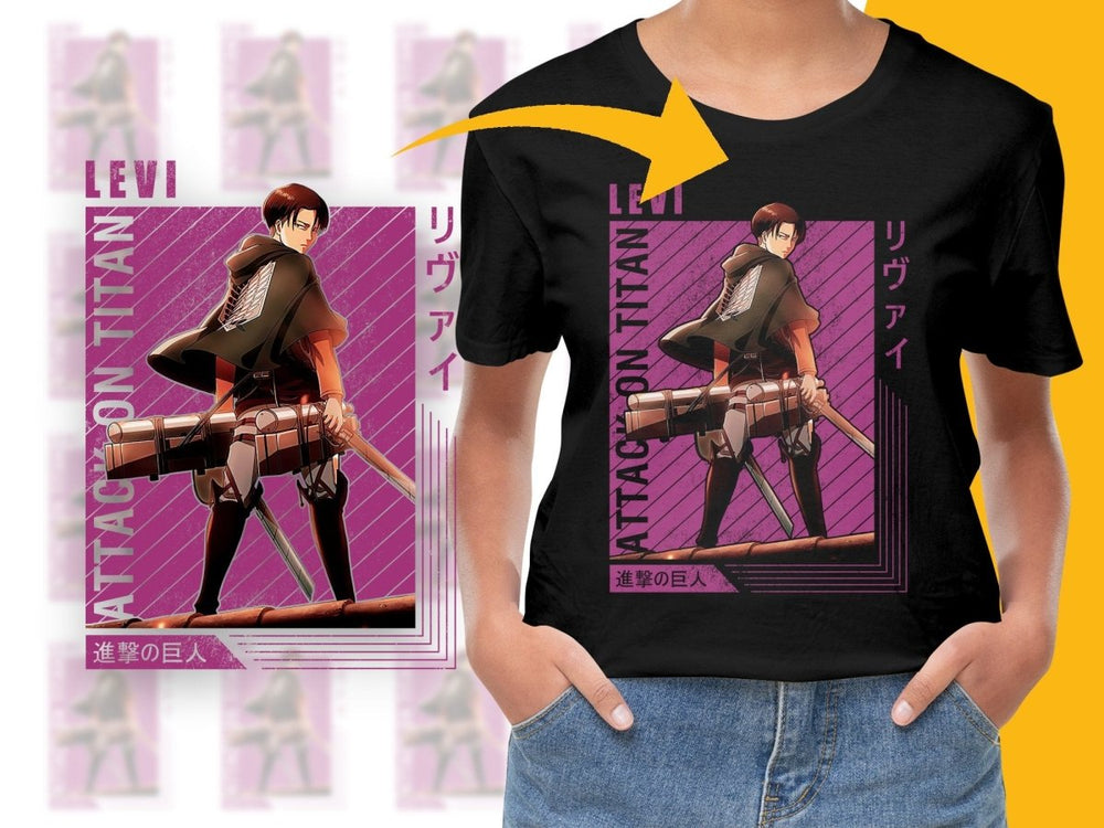 Attack on Titan Levi Anime Poster PNG Digital Download - Teepew