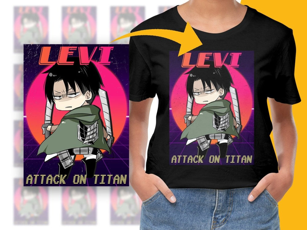 Attack On Titan Levi Poster Retro Style Digital - Teepew