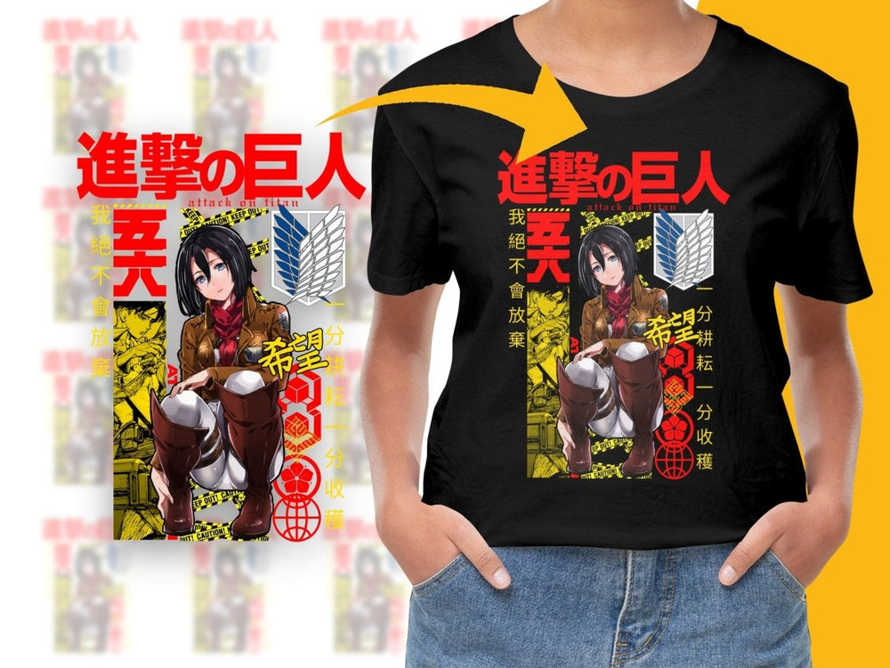 Attack on Titan Mikasa Ackerman Anime Design PNG File - Teepew