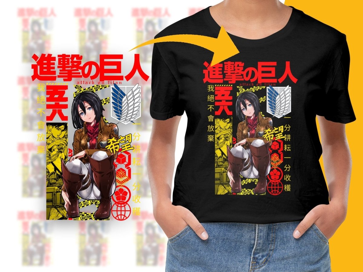 Attack on Titan Mikasa Ackerman Anime Design PNG File - Teepew