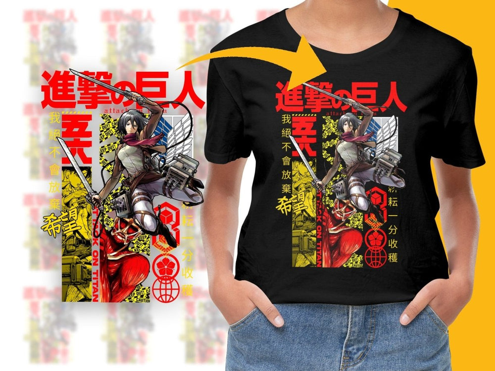 Attack on Titan Mikasa Ackerman Design PNG File - Teepew