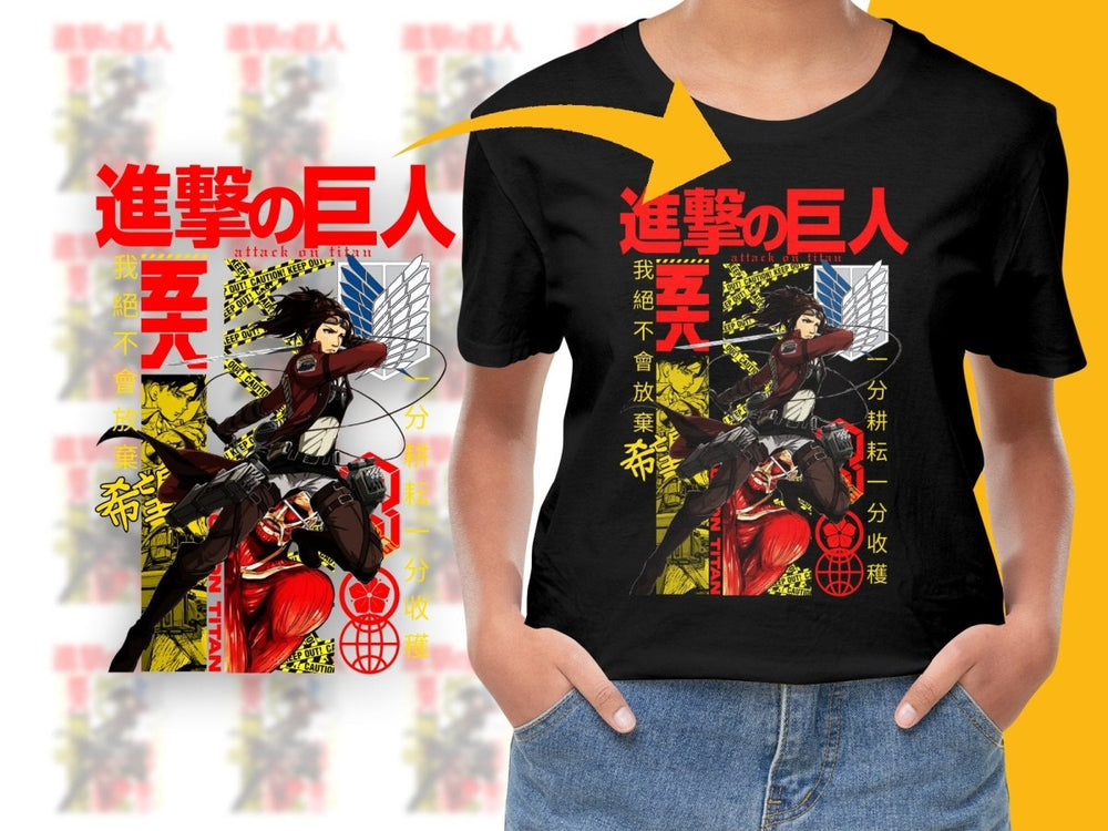 Attack On Titan Mikasa Ackerman Graphic PNG File - Teepew