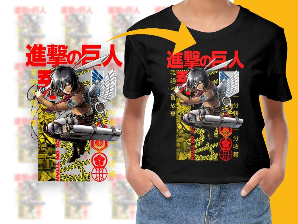Attack on Titan Mikasa Dynamic Anime Art PNG File - Teepew